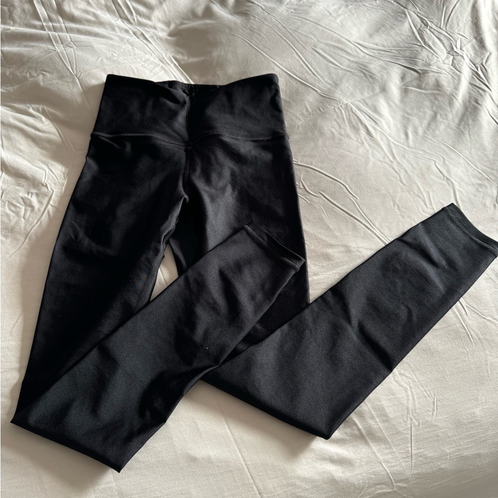 Athleta moto black shiny leggings size xs